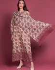 Gol - E - Anar Surkh Cotton Kaftan