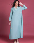 Gulraiz Halka Neela Kaftan