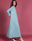 Gulraiz Halka Neela Kaftan