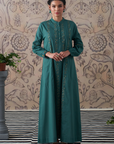 Beatrice Forest Green Cotton Kaftan
