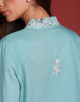 Gulraiz Halka Neela Kaftan