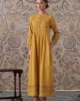 Perdita Ochre Cotton Kaftan