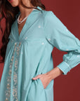 Shabnam Halka Neela Kaftan