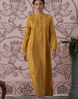 Beatrice Ochre Cotton Kaftan