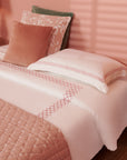 Shazdeh Peach Rose Velvet Cushion (45cm x 45cm)