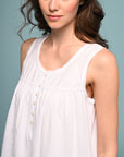 Theia White Cotton Nightdress