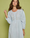 Elodia Blue Cotton Nightdress