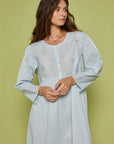 Elodia Blue Cotton Nightdress