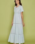 Evanthie Blue Cotton Nightdress