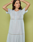 Evanthie Blue Cotton Nightdress