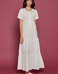 Evanthie Ivory Cotton Nightdress