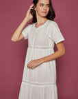 Evanthie Ivory Cotton Nightdress