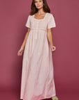 Gardenia Pink Cotton Nightdress