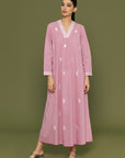 Khush Kun Lilas Cotton Kaftan