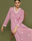 Khush Kun Lilas Cotton Kaftan