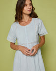 Niina Blue Cotton Nightdress