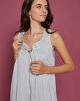 Shimmer Dream Blue Cotton Nightdress