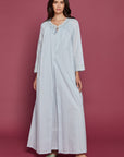 Shimmer Dream Blue Cotton Robe and Nightdress