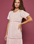 Evanthie Pink Cotton Nightdress