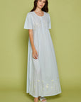 Floralia Blue Cotton Nightdress