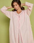 Shimmer Dream Pink Cotton Robe and Nightdress