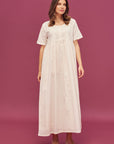 Noor Blush Pink Short Sleeve Cotton Nightdress