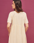 Noor Honey Yellow Short Sleeve Cotton Nightdress