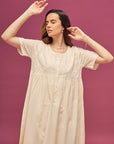 Noor Honey Yellow Short Sleeve Cotton Nightdress