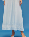 Noor Soft Blue Full Sleeve Cotton Nightdress