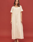 Noor Honey Yellow Cotton Nightdress