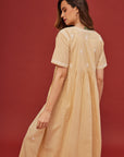 Noor Cream Short Sleeve Cotton Nightdress
