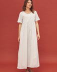 Noor Powder Blue Short Sleeve Cotton Nightdress