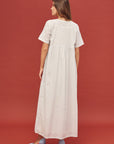Noor Powder Blue Short Sleeve Cotton Nightdress