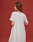 Noor Powder Blue Short Sleeve Cotton Nightdress
