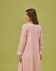Noor Soft Pink Full Sleeve Cotton Nightdress