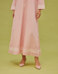 Noor Soft Pink Full Sleeve Cotton Nightdress