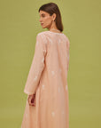 Noor Peach Full Sleeve Cotton Nightdress