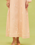 Noor Peach Full Sleeve Cotton Nightdress