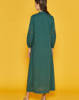 Beatrice Forest Green Cotton Kaftan