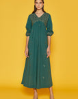 Cordilia Forest Green Kaftan