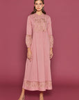 Perdita Rose Blush Cotton Kaftan