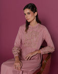 Perdita Rose Blush Cotton Kaftan