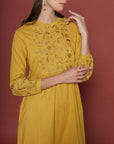 Perdita Ochre Cotton Kaftan