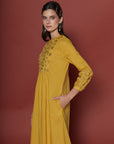 Perdita Ochre Cotton Kaftan