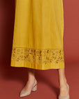 Perdita Ochre Cotton Kaftan