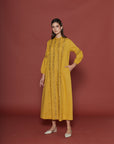 Beatrice Ochre Cotton Kaftan