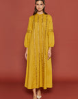 Beatrice Ochre Cotton Kaftan