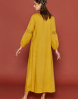 Beatrice Ochre Cotton Kaftan