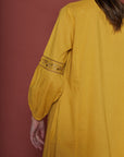 Beatrice Ochre Cotton Kaftan