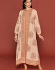 Dilneshin Peach Cotton Kaftan